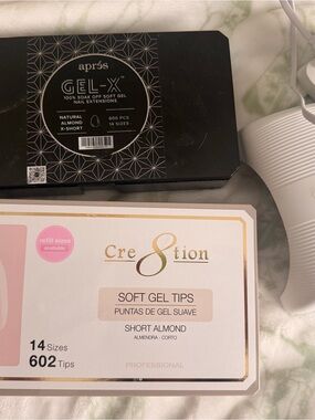aprés GEL-X Natural Almond Short Soft Gel Nails - Neutral Beige